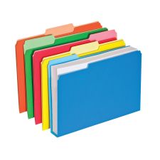 Pendaflex Double Stuff File Folders, Letter Size, 1 1/2" Expansion, Assorted Colors, Pack Of 50 Folders