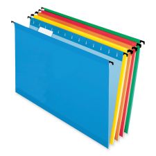 Pendaflex SureHook Reinforced Hanging Folders, Legal Size, Assorted Colors, 1/5 Cut, Box Of 20