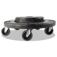 Rubbermaid Commercial Brute Quiet Dolly, 250 lb Capacity, 18.25" Diameter x 6.63"h, Black