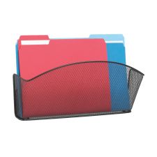 Safco Onyx Mesh Wall Pocket, Legal Size, Black