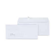 Universal Peel Seal Strip Business Envelope, Address Window, #10, Square Flap, Self-Adhesive Closure, 4.13 x 9.5, White, 500/Box
