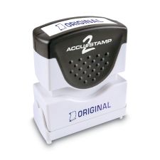 ACCUSTAMP2 Pre-Inked Shutter Stamp, Blue, ORIGINAL, 1.63 x 0.5