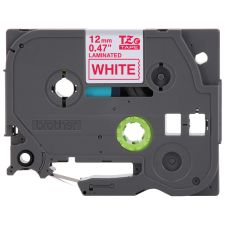 Brother TZe-232 Red-On-White Tape, 0.5" x 26.2'