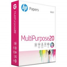 HP Papers MultiPurpose20 Paper, 96 Bright, 20 lb Bond Weight, 8.5 x 11, White, 500 Sheets/Ream, 5 Reams/Carton