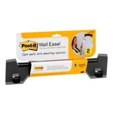 Post-it Wall Easel, Portable, 3" x 15", Black, Pack Of 2