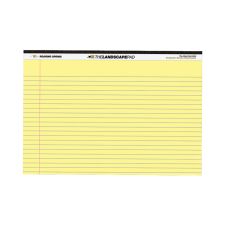 Roaring Spring Wide College Ruled Landscape Legal Pad, 11"x9.5" 40 Sheets, Canary - 40 Sheets - 80 Pages - 74501