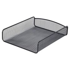 Safco Onyx Single Letter Tray Organizer, 2 1/2"H x 9 1/4"W x 11 3/4"D, Black