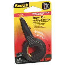Scotch Super 33  Vinyl Electrical Tape with Dispenser, 1" Core, 0.5" x 5.5 yds, Black