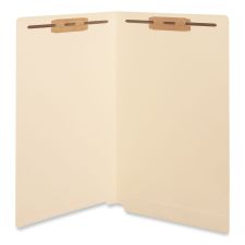 Universal Reinforced End Tab Fastener Folders, 0.75" Expansion, 2 Fasteners, Legal Size, Manila Exterior, 50/Box
