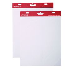 Universal Renewable Resource Sugarcane Based Easel Pads, Unruled, 27 x 34, White, 50 Sheets, 2/Carton