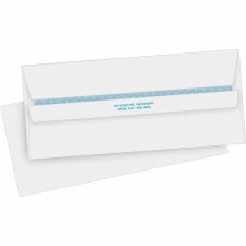 Business Source Regular Security Invoice Envelopes - Business - #10 - 4 1/8" Width x 9 1/2" Length - 24 lb - Self-sealing - White - 500 / Box