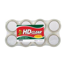 Duck HD Clear Heavy-Duty Packaging Tape, 1-7/8", Crystal Clear, Pack Of 8 Rolls