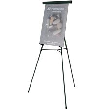 MasterVision Flex Lightweight Telescoping 3-Leg Display Easel, 34" To 63" High, Aluminum, Black