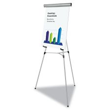 MasterVision Flex Lightweight Telescoping 3-Leg Display Easel, 34" To 63" High, Aluminum, Silver
