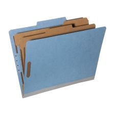 SKILCRAFT 6-Part 2" Prong Expandable Classification Folders, Letter Size, 30% Recycled, Dark Blue, Box Of 10 (AbilityOne 7530-01-600-6971)