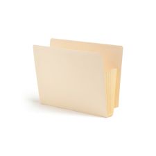 Smead TUFF End-Tab File Pockets, 5 1/4" Expansion, Letter Size, Manila, Box Of 10