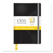 TOPS Idea Collective Journal with Elastic Closure, 1-Subject, Wide/Legal Rule, Black Hardcover, (96) 5.5 x 3.5 Sheets