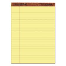 TOPS "The Legal Pad" Ruled Perforated Pads, Wide/Legal Rule, 50 Canary-Yellow 8.5 x 11 Sheets, 3/Pack