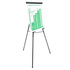 Universal Heavy-Duty Adjustable Presentation Easel, 69" Maximum Height, Metal, Black