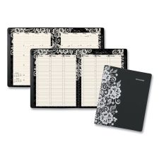 AT-A-GLANCE Lacey Weekly Block Format Professional Appointment Book, Lacey Artwork, 11 x 8.5, Black/White, 13-Month: Jan 2026 to Jan 2027