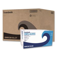 Boardwalk General Purpose Vinyl Gloves, Powder-Free, Large, 2.6 mil Thick, 9.5" Long, Clear, 100/Box, 10 Boxes/Carton
