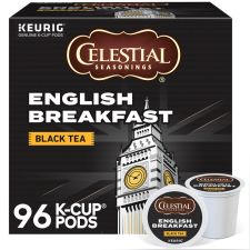 Celestial Seasonings English Breakfast Tea Single-Serve K-Cup, Carton Of 96