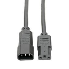 Eaton Tripp Lite Series Heavy-Duty PDU Power Cord, C13 to C14 - 15A, 250V, 14 AWG, 3 ft. (0.91 m), Black