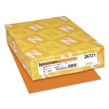 Neenah Paper Exact Brights Paper, 20 lb Bond Weight, 8.5 x 11, Bright Orange, 500/Ream