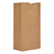 Ross & Wallace Paper Products Grocery Paper Bags, 20# Size, 40# Basis Weight, 8.25" x 5.25" x 16.13", Kraft, 500/Bundle