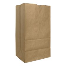 Ross & Wallace Paper Products Grocery Paper Bags, 25# Squat Size, Extra-Heavy-Duty, 60# Basis Weight, 8.25" x 5.25" x 16.13", Kraft, 500/Bundle