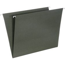 SKILCRAFT Hanging File Folders, 2" Expansion, Letter Size, Green, Box of 25, 3649496