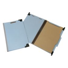 SKILCRAFT Heavy-Duty Hanging File Folders With 4-Section Fastener, 1" Capacity, Legal Size, Blue, Box Of 5 (AbilityOne 7530-01-621-6200) - 6216200