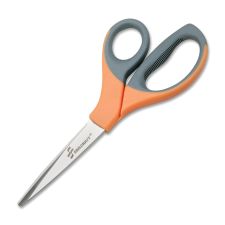 SKILCRAFT Stainless Steel Shears, 8 3/10", Straight, Black/Orange