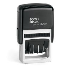 2000 PLUS Date Message Dater Stamp Entered, Scanned, Emailed, Received Stamp, 4-in-1 Date Message Dater Self-Inking Stamp, Blue and Red Ink - 11098