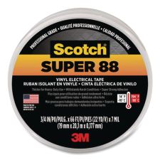 3M Scotch 88 Super Vinyl Electrical Tape, 0.75" x 66 ft, Black