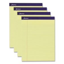 Ampad Legal Ruled Pads, Narrow Rule, 50 Canary-Yellow 8.5 x 11.75 Sheets, 4/Pack