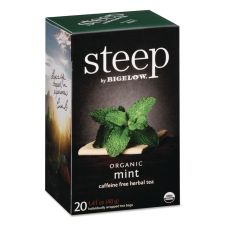 Bigelow steep Tea, Mint, 1.41 oz Tea Bag, 20/Box