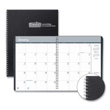House of Doolittle Monthly Hard Cover Two-Year Planner, 11 x 8.5, Black Cover, 24-Month: Jan 2026 to Dec 2027