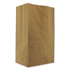 Ross & Wallace Paper Products Grocery Paper Bags, 1/8 BBL Squat Size, Heavy-Duty, 57# Basis Weight, 10.5" x 6.25" x 13.88", Kraft, 500/Bundle