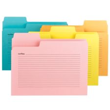 Smead SuperTab Notes File Folders, 8 1/2" x 11", Letter Size, Assorted Colors, Pack Of 12