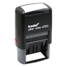 Trodat Printy Economy 5-in-1 Date Stamp, Self-Inking, 1.63" x 1", Blue/Red