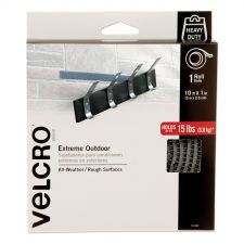 VELCRO Brand Heavy-Duty Fasteners, Extreme Outdoor Performance, 1" x 10 ft, Titanium