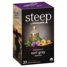 Bigelow steep Tea, Earl Grey, 1.28 oz Tea Bag, 20/Box
