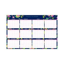 Blue Sky Day Designer Laminated Wall Calendar, 36 x 24