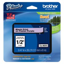 Brother PTouch Laminated TZe Tape, 0.47" x 26.2', Purple