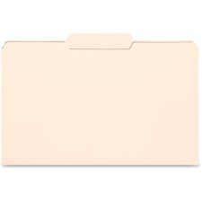Business Source 1/3 Tab Cut Legal Top Tab File Folders - 8 1/2" x 14" - 3/4" Expansion - Stock - Manila - 100 / Box, 99725