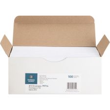 Business Source No. 10 Peel-to-seal Security Envelopes - Business - #10 - 4 1/8"x 9 1/2" - 24 lb - Peel & Seal - White - Wove - 100 / Box - 99714