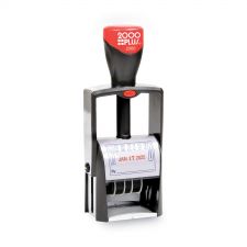 COSCO 2000PLUS Self-Inking Heavy-Duty Line Dater, 1.25 x 1.83, Red/Blue