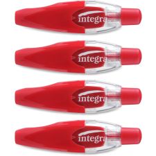 Integra Pen-style Retractable Correction Tape - 0.25"x 19.67 ft - White Tape - Pen Style Transparent Dispenser - 60234