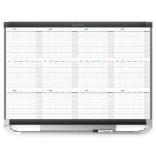 Quartet Prestige 2 Magnetic Dry-Erase 12 Month Calendar Board, 36" x 24", Total Erase Surface